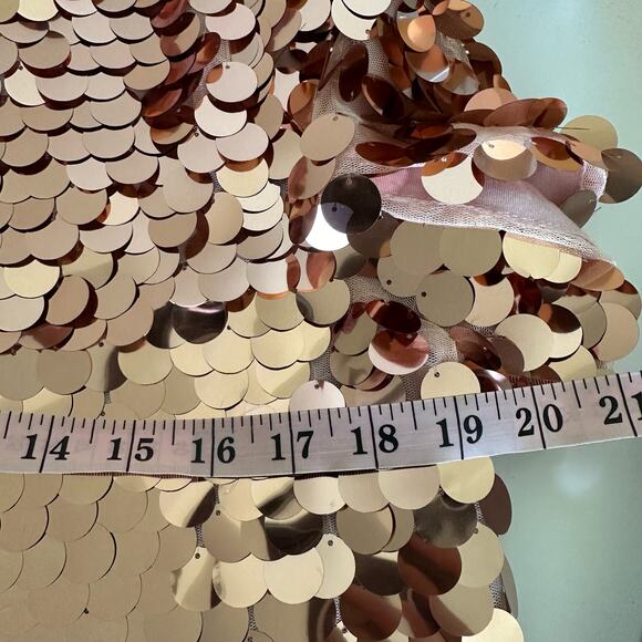 Eva Franco Anthropologie Sallia Sequin Rose Gold Tee NWT Size Small - Picture 12 of 16